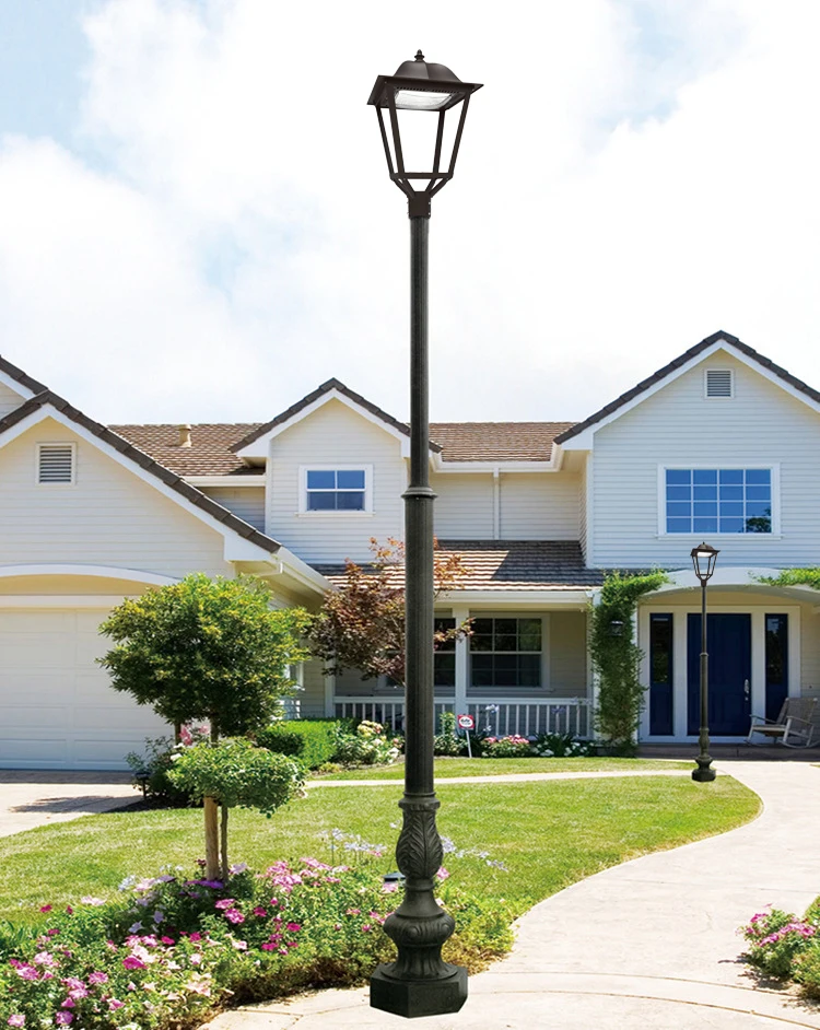 30W 45W 60W garden lamp best solar post lights solar round post cap lights