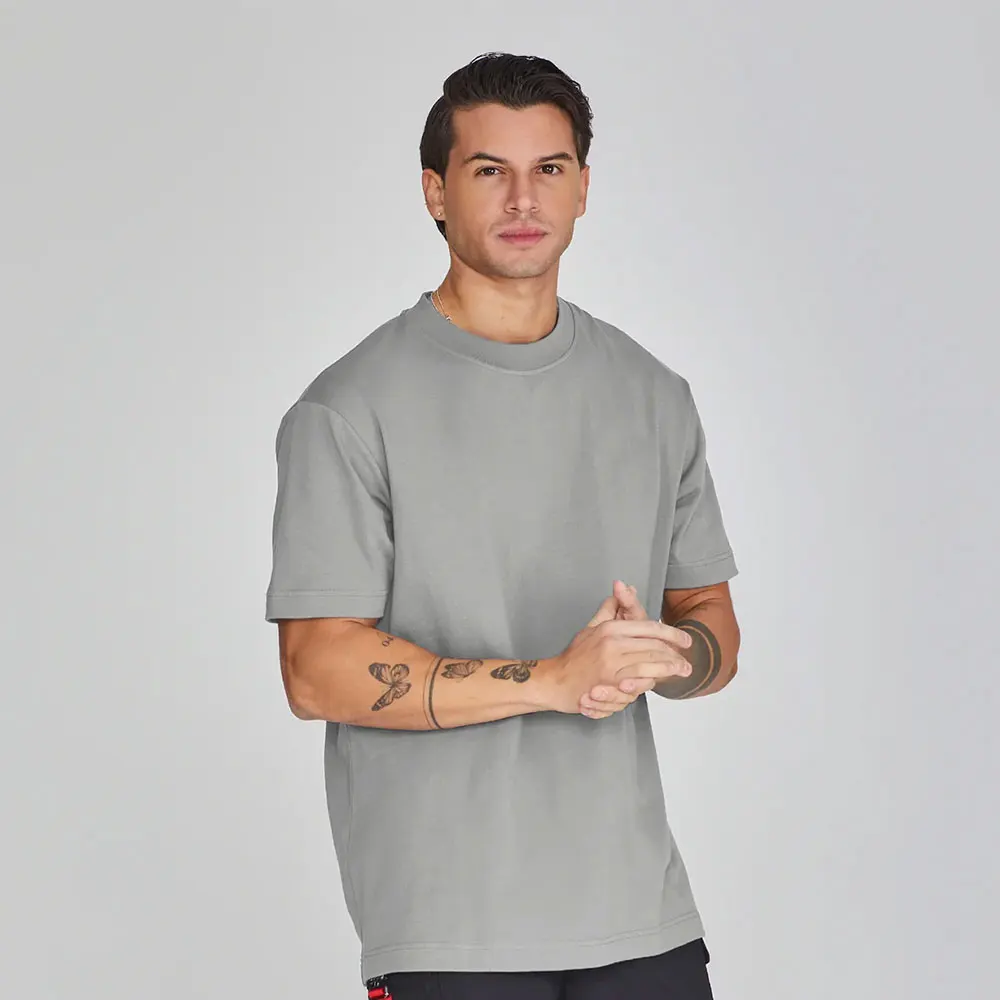 Custom Wholesale Drop Shoulder Heavyweight T shirt Luxury Blank Heavy Cotton Custom Streetwear Oversized T Shirt