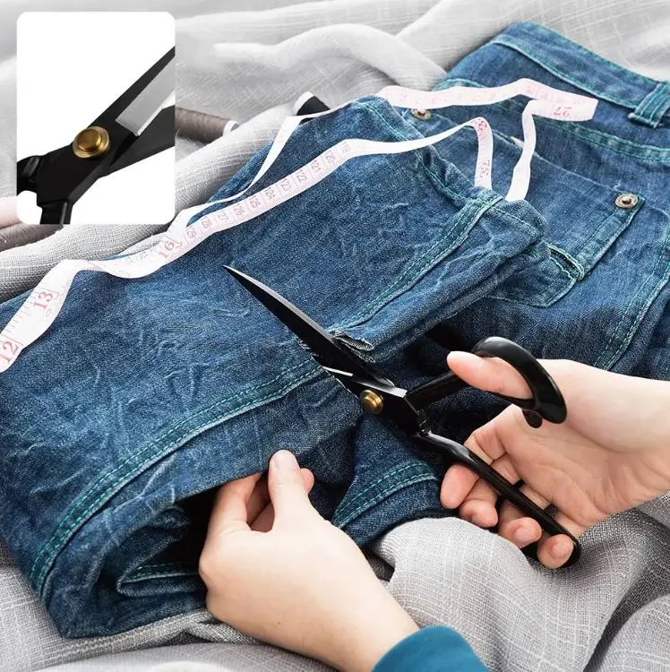 Black color coated 10 inch Heavy Duty Scissors for Leather Sewing shears Sharp Tailor Shears or Home and Dressmaker