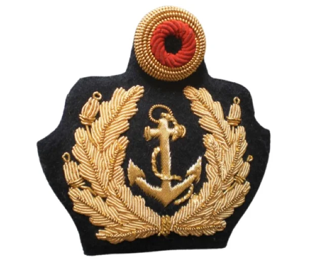 Customized Hand Embroidery Bullion Wire Badges Custom Bullion Embroidery Patches Badges