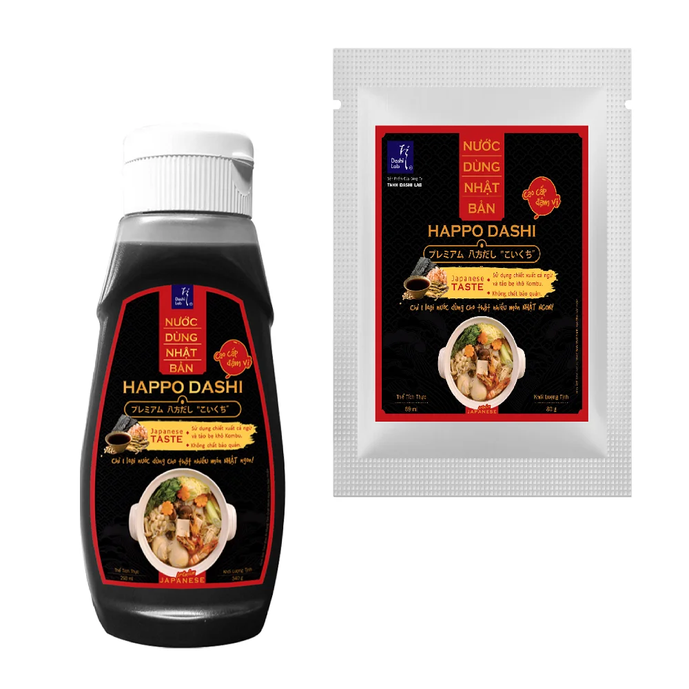 High Quality Japanese Spices And Sauces Organic Made Soy Sauce Hapo Dashi (Dark Type) For Tempura Dipping