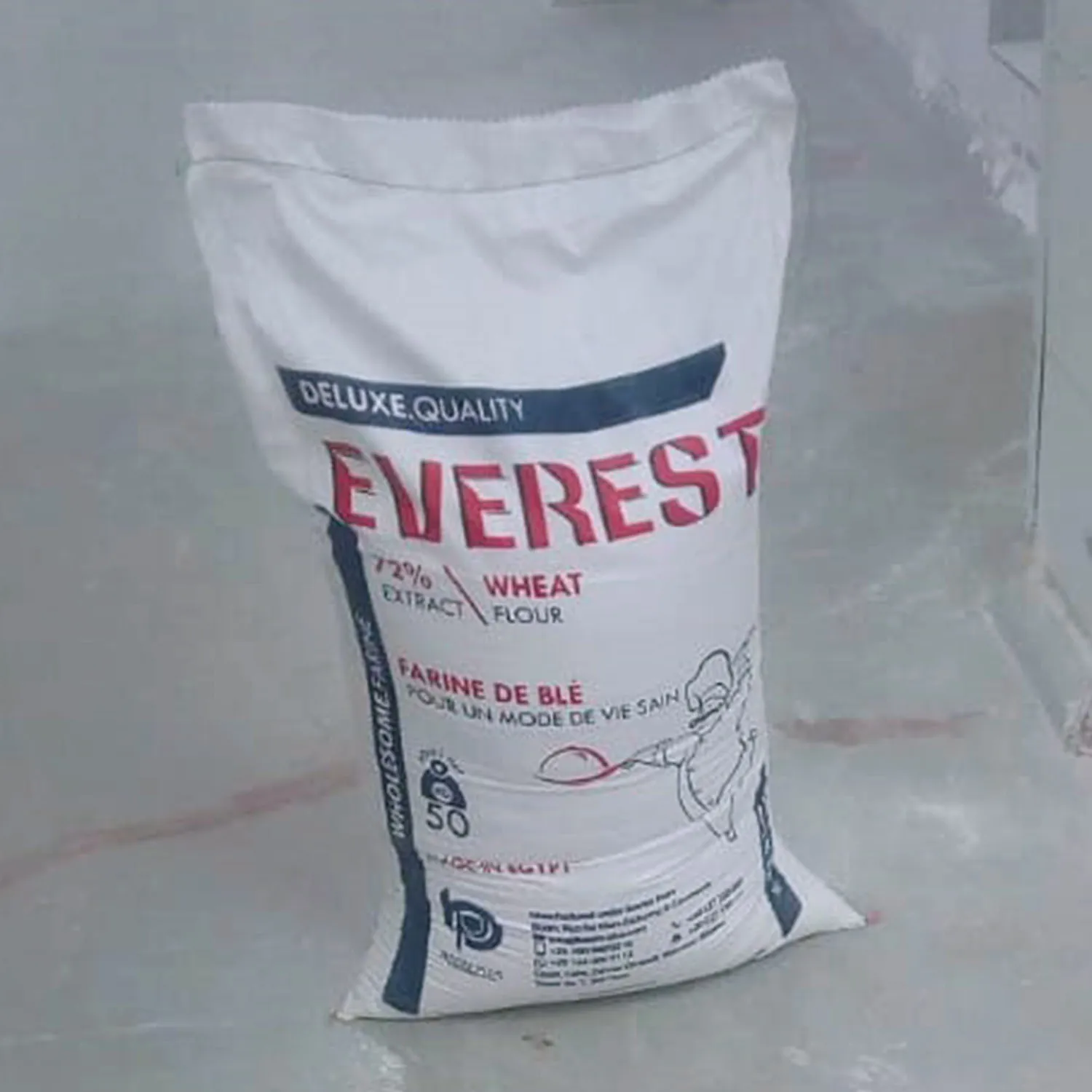 Everest 50Kg Premium Wheat Flour for Bakery Pizza Maida Cake Mix Perfect for Professional Kitchens