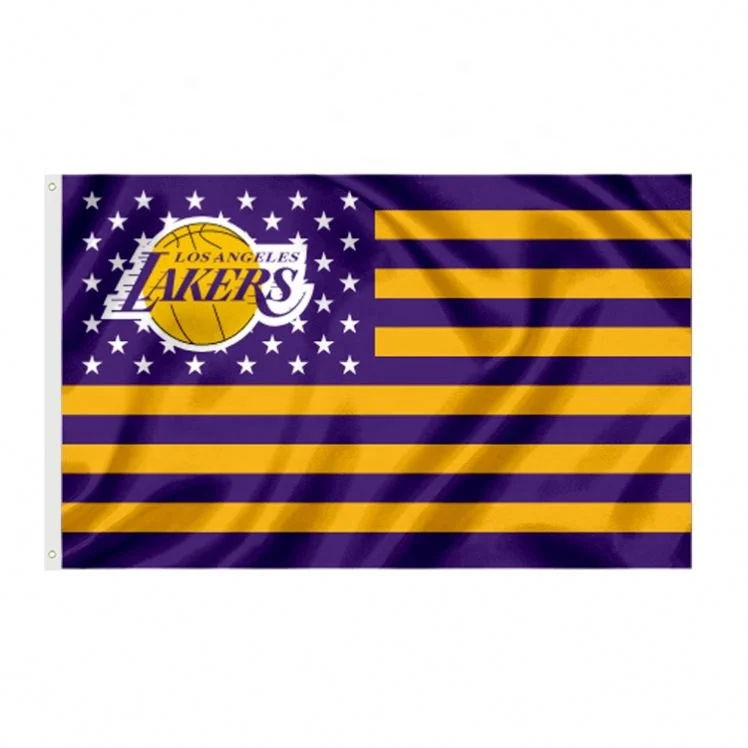 Hot Selling Fast Delivery 3X5ft Los Angeles Basketball Banner  LA Nba Lakers  Flag