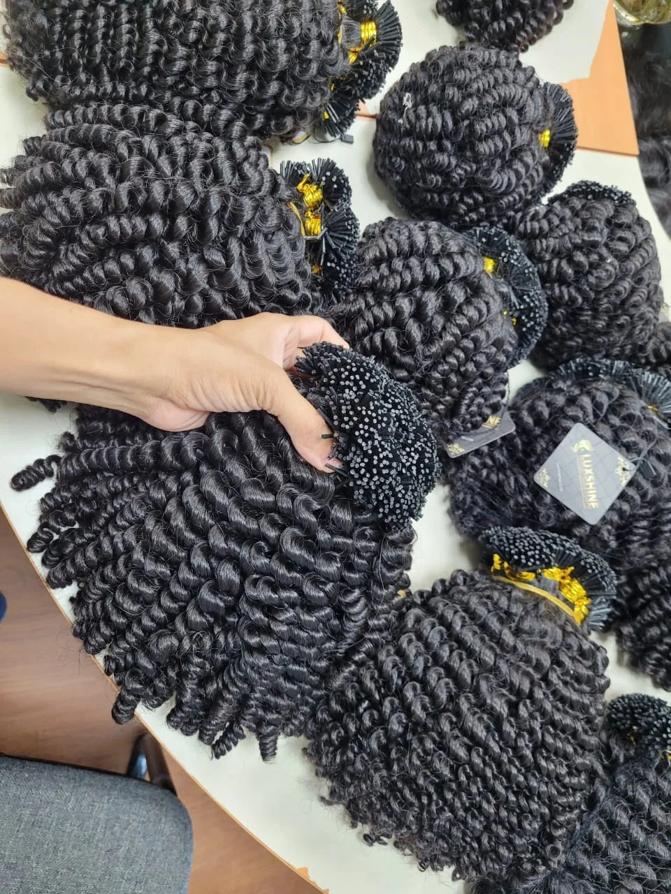 Popular Manufactory Wholesale Long Lasting Russian Human i tip Hair Balayage Ombre Color I tip