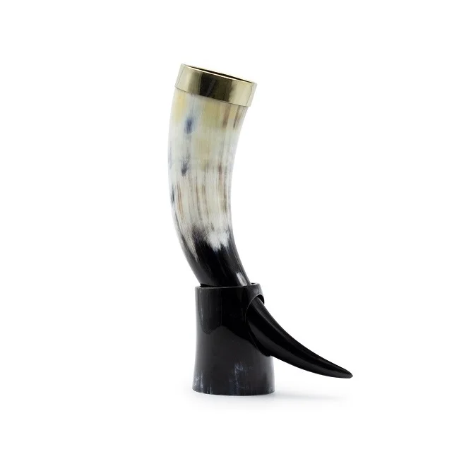 Natural drinking horn with high quality finishing from manufacturer india