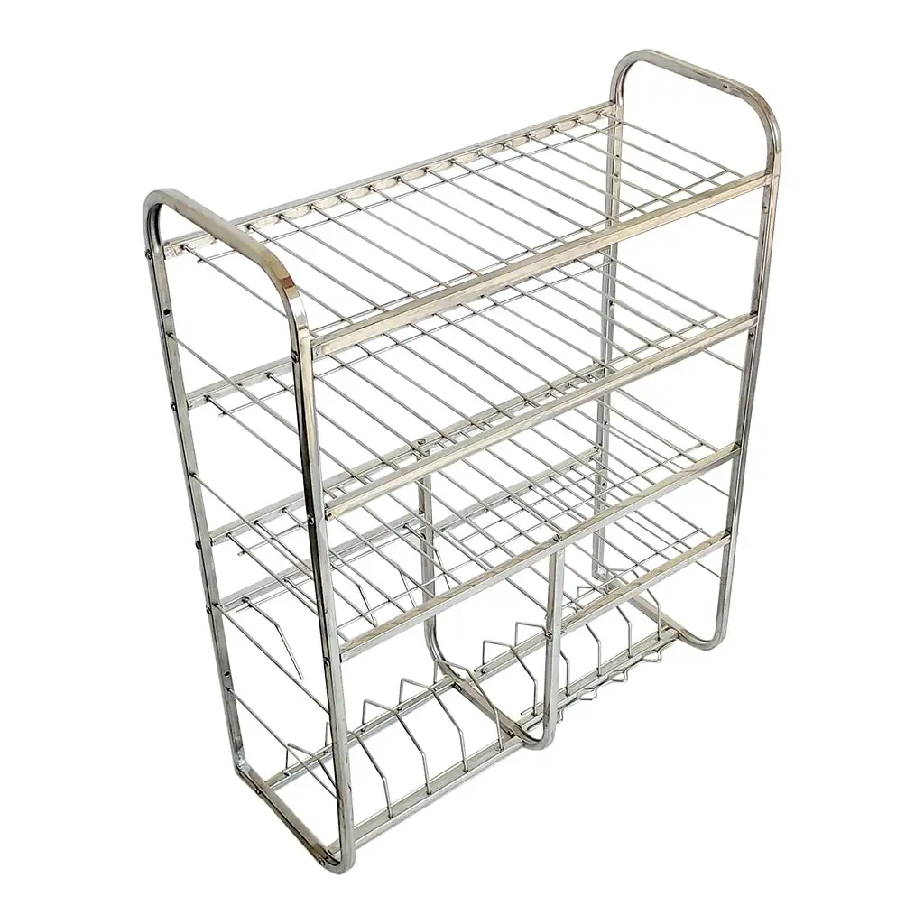 Wall Mount Kitchen 5 Shelf Utensils Dish Rack  Stainless Steel Utensil Rack/Stand  Dish Stand Holder Kitchen Organizer Utensils