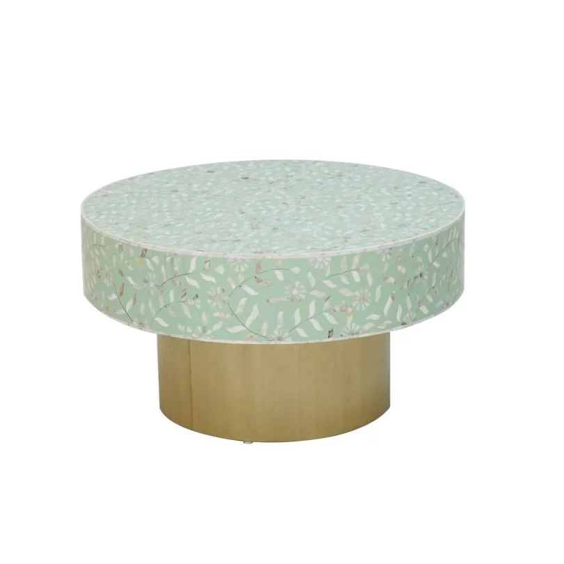 Traditional  Quality Wooden Round Bone Inlaid Living Room Furniture Tables for Sale from Indian Manufacturer
