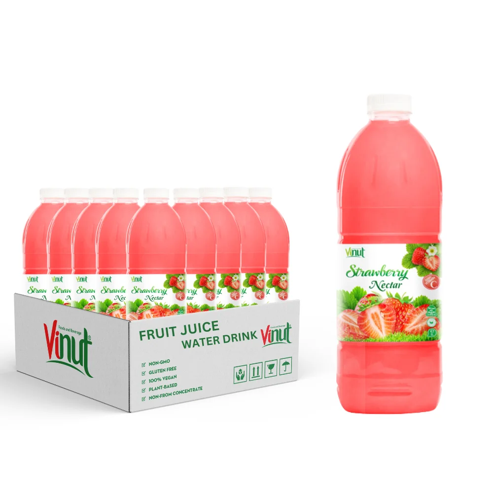 Manufacture Beverage - 100% High Quality Pure Strawberry Fruit Juice Drink 2 Liter Water Bottle - Free Sample - Private Label
