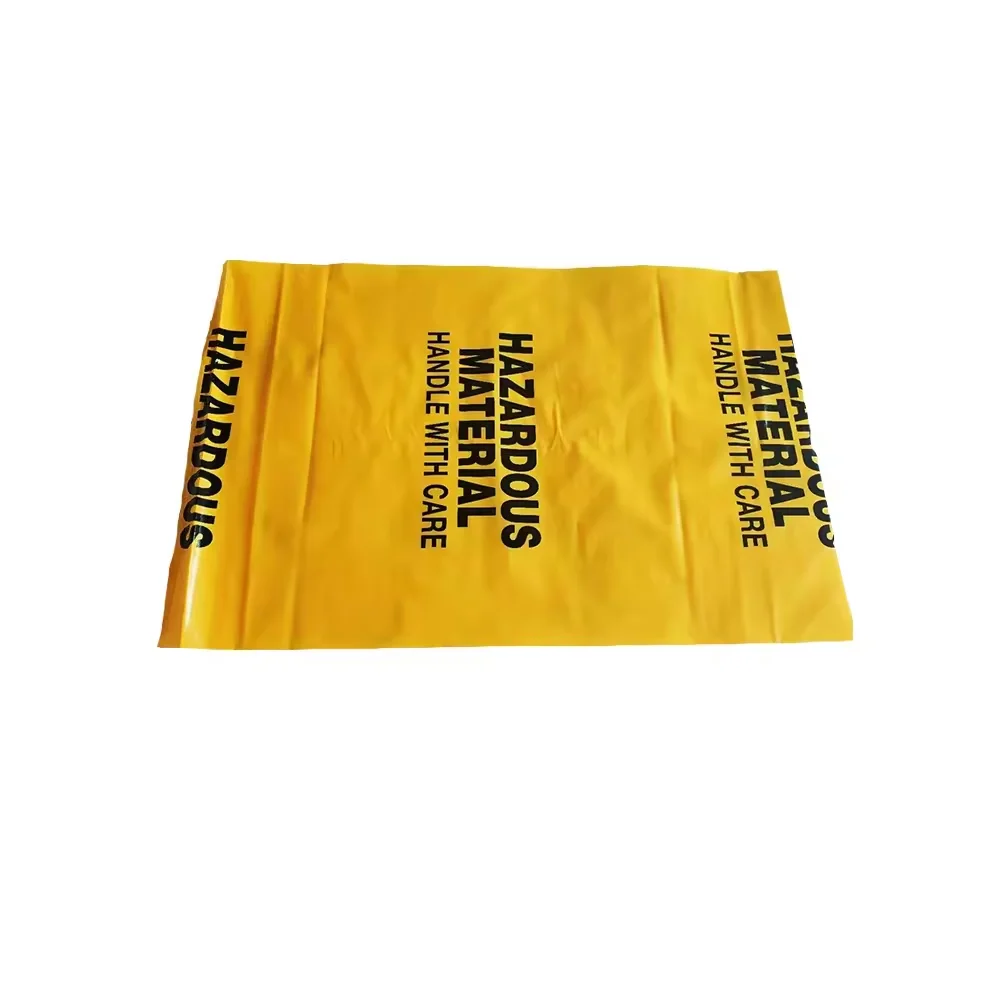 Viet Nam Wholesale Custom Size Polyethylene Yellow Hazmat Hazardous Material Disposal Bags