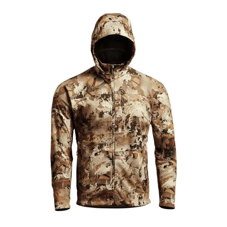 Best Selling Men Hooded Soft Shell Jacket for Hunter Lightweight Long Sleeve Front Chest Side Pocket Jet Stream Jacket USA 2024