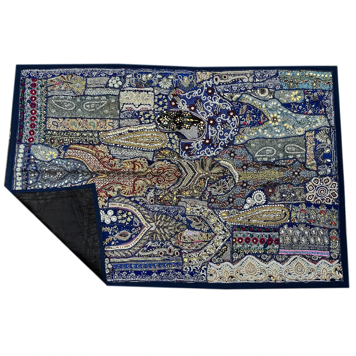 Wholesale different color patchwork design stitched evergreen home decorative Indian vintage tapestry