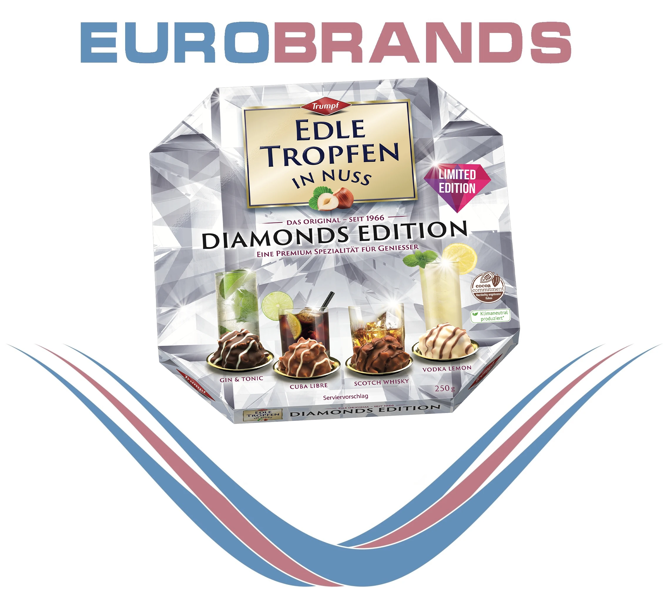 Trumpf Edle Tropfen in Nuss Diamonds Edition 250g