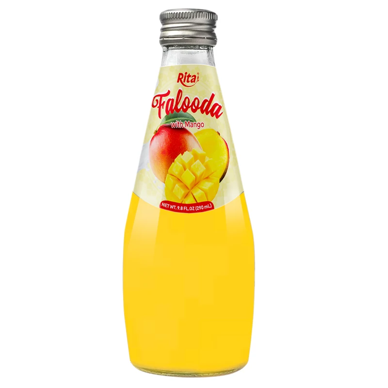 Vietnam Beverage Company 290ml Glass Bottle Mango Falooda Drink  High Multiple Juice Original Factory Customized
