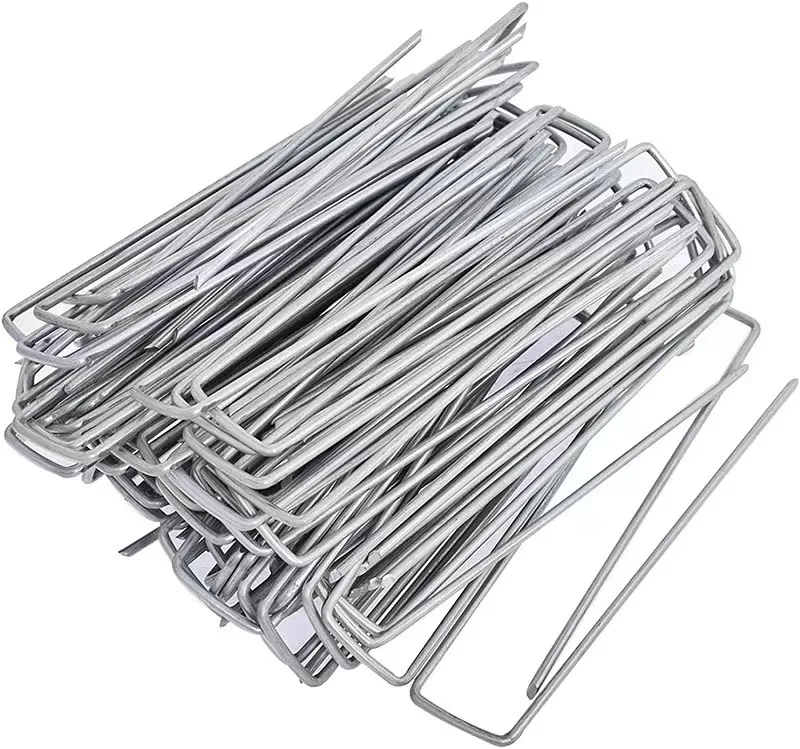 Lawn U Type Staple Pins Metal Nails Iron Nail For Artificial Grass Land