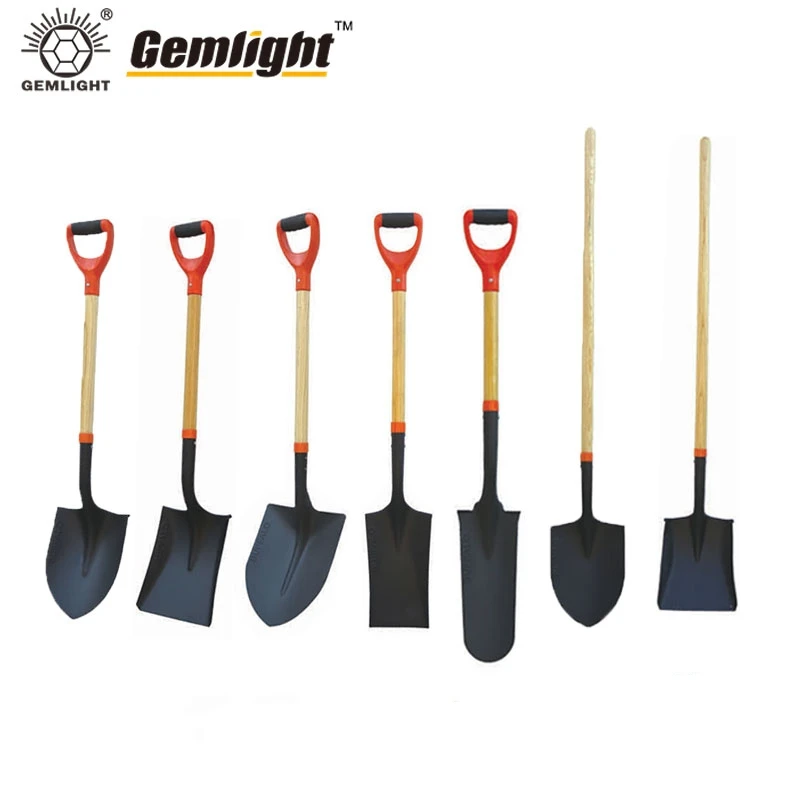 Heavy Duty Steel Garden Shovel with Wooden Handle