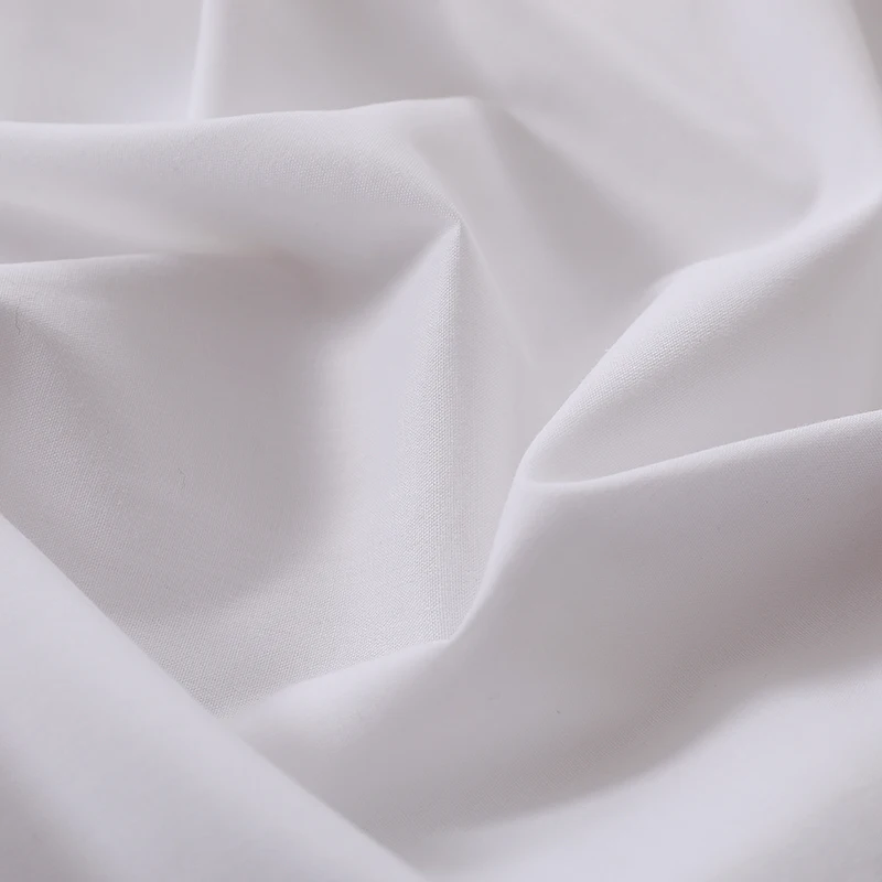 50 polyester 50 cotton hotel bedding fabric 40s percale White fabric in roll Extra wide fabric for bedding
