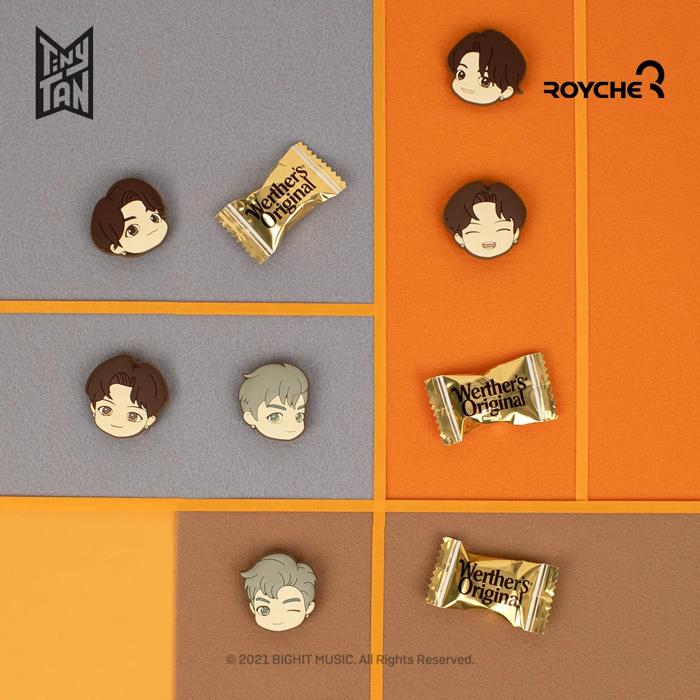 BTS Tiny Tan Dynamite Pin Badge Rubber Type Delivery from Korea on the fastest way The Best Selling In Korea
