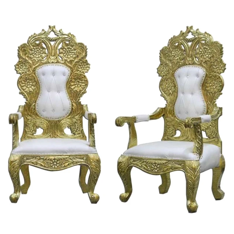 White Back King Throne Chair Antique Throne Chairs on Sale LG20170808-10 Hot Sale Wedding Party Hotel Furniture Solid Wood