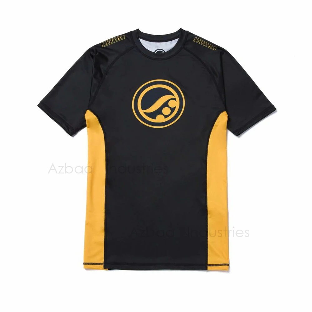 Muay Thai BJJ wear Custom design red and black color jiu jitsu Shoyoroll rashguard
