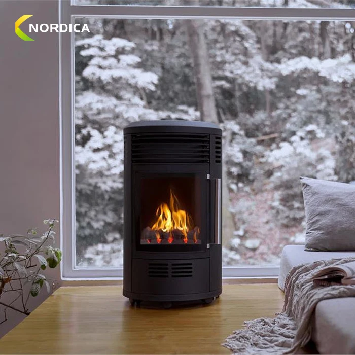 Nordica лидер продаж 3 4 кВт портативный газовый обогреватель с реальным пламенем мобильная газовая плита