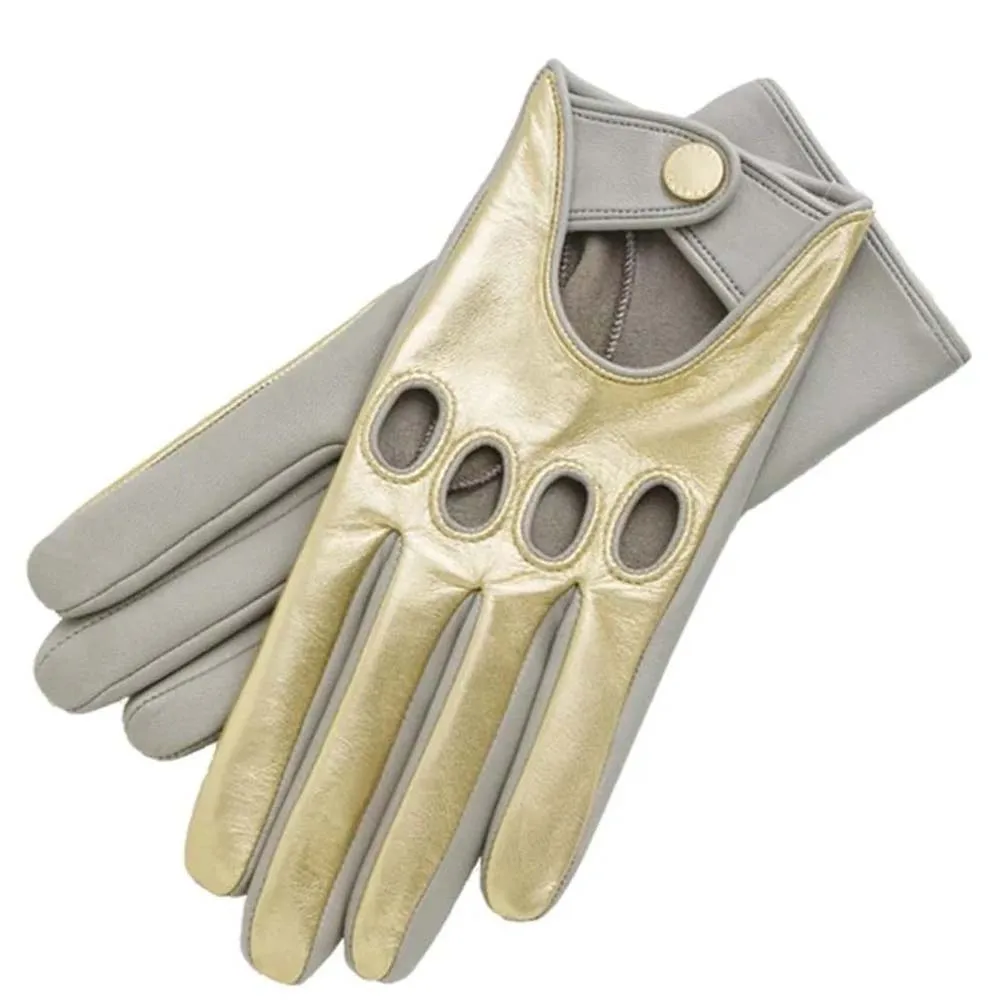 Sheepskin Driving Leather Gloves Motorcycle Full Finger Gloves