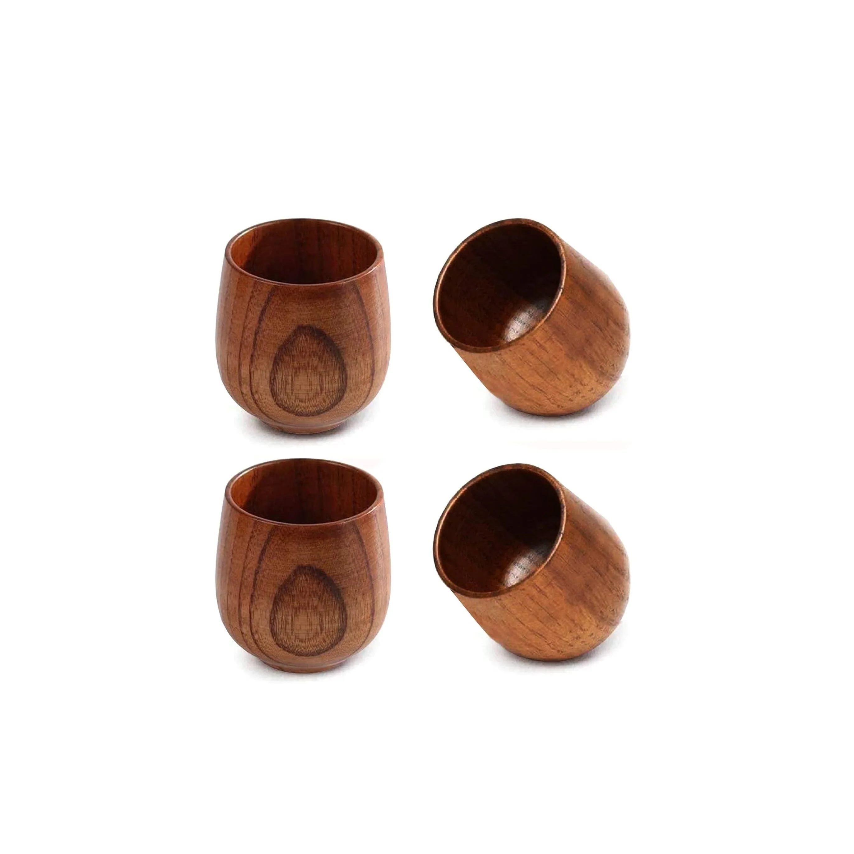 Handcrafted natural wooden cups for home decor perfect for serving drinks tea espresso rustic style eco-friendly design new sale