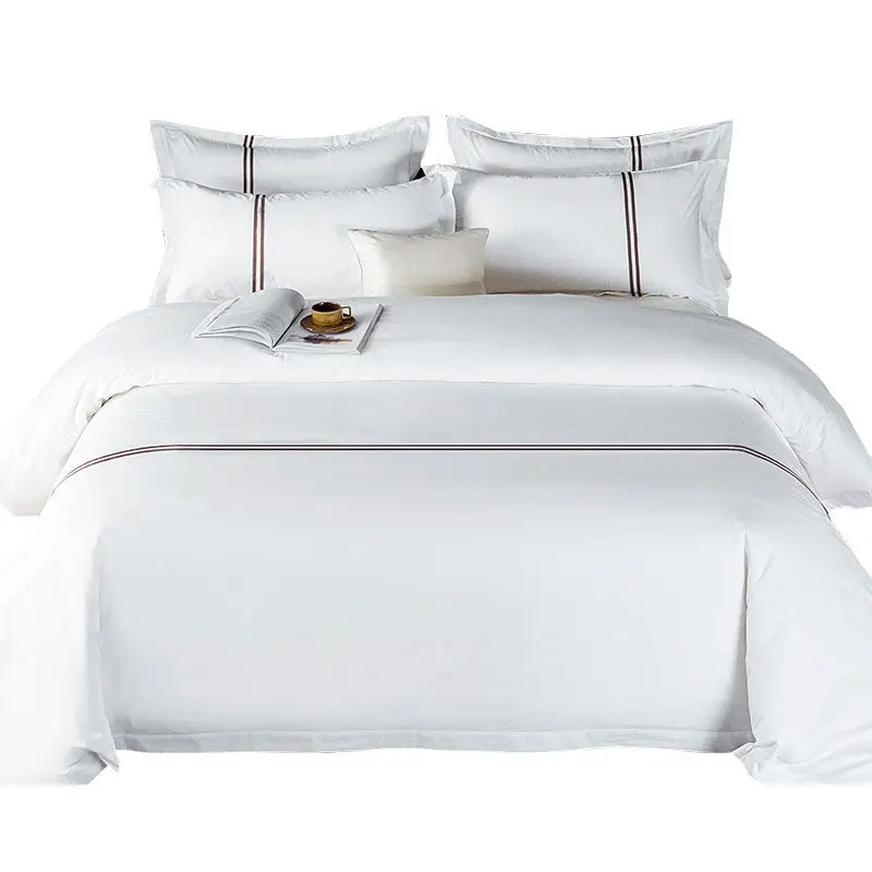 High Quality Wholesale Latest Design 2024 Professional Hotel OEM Services Bed Sheet With Pillow Cover