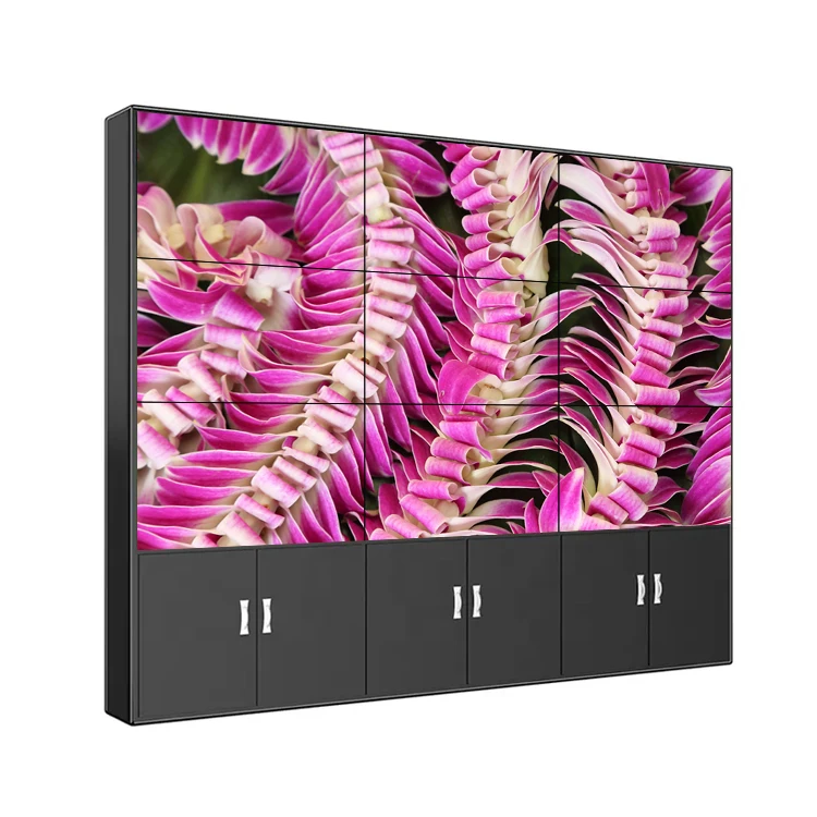 New Best Selling 46 49 55 65 Inch 0.88/1.7/1.8/3.5/8mm bezel Indoor HD multi tv screen display LCD Panel Video Wall for church