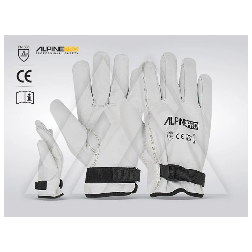Pakistan Made Driver Leather Glove Safe Working Gloves / Safety Driving Warm Gloves / Cow Grain For Adults