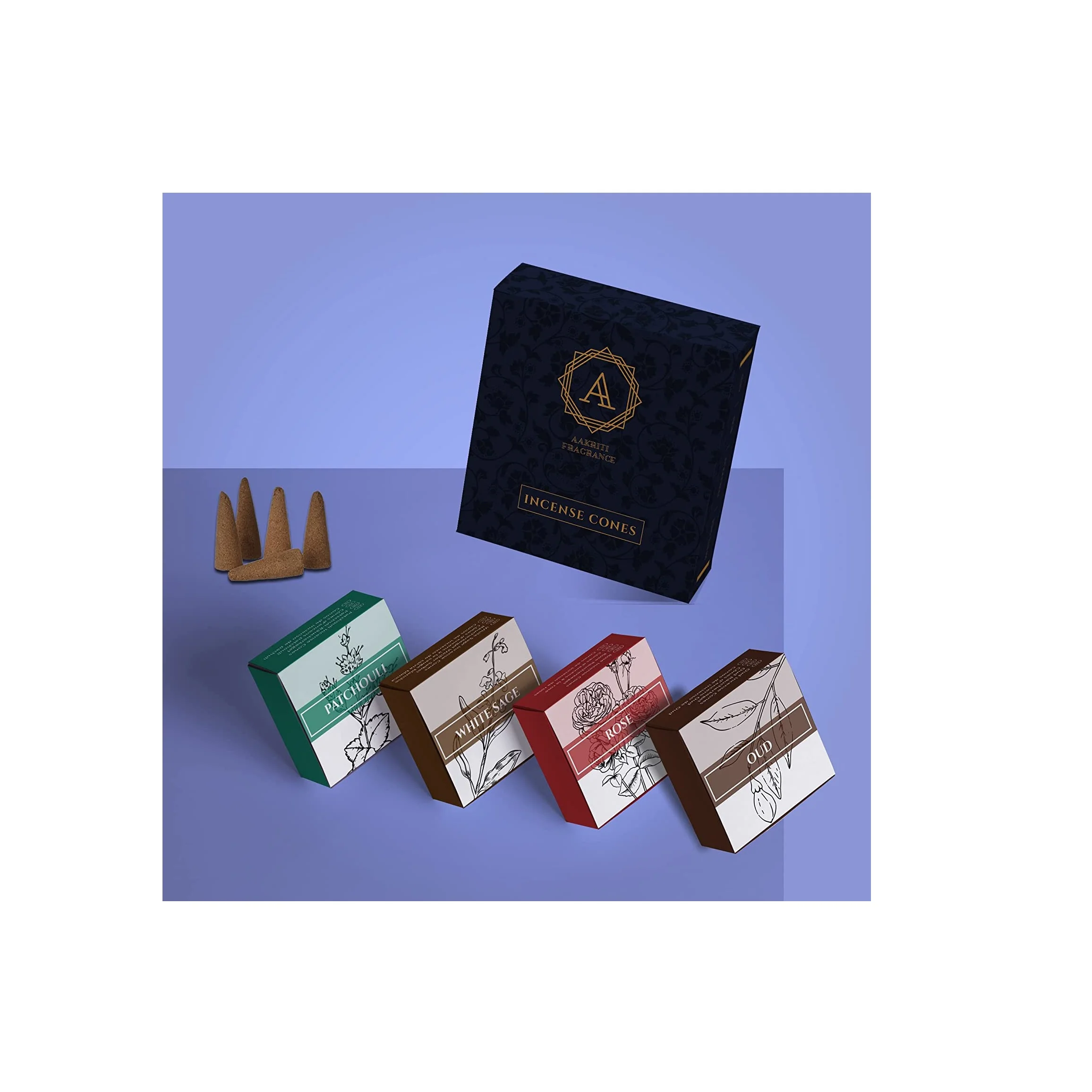 Standard Quality Home and Office Fragrance Incense Cones Natural for Meditation Aromatherapy and Yoga