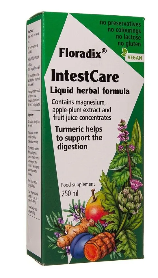 Floradix Intestcare Liquid Supplement 250Ml- Supports Digestive Wellness with a Natural Formula for Healthy Intestinal Function