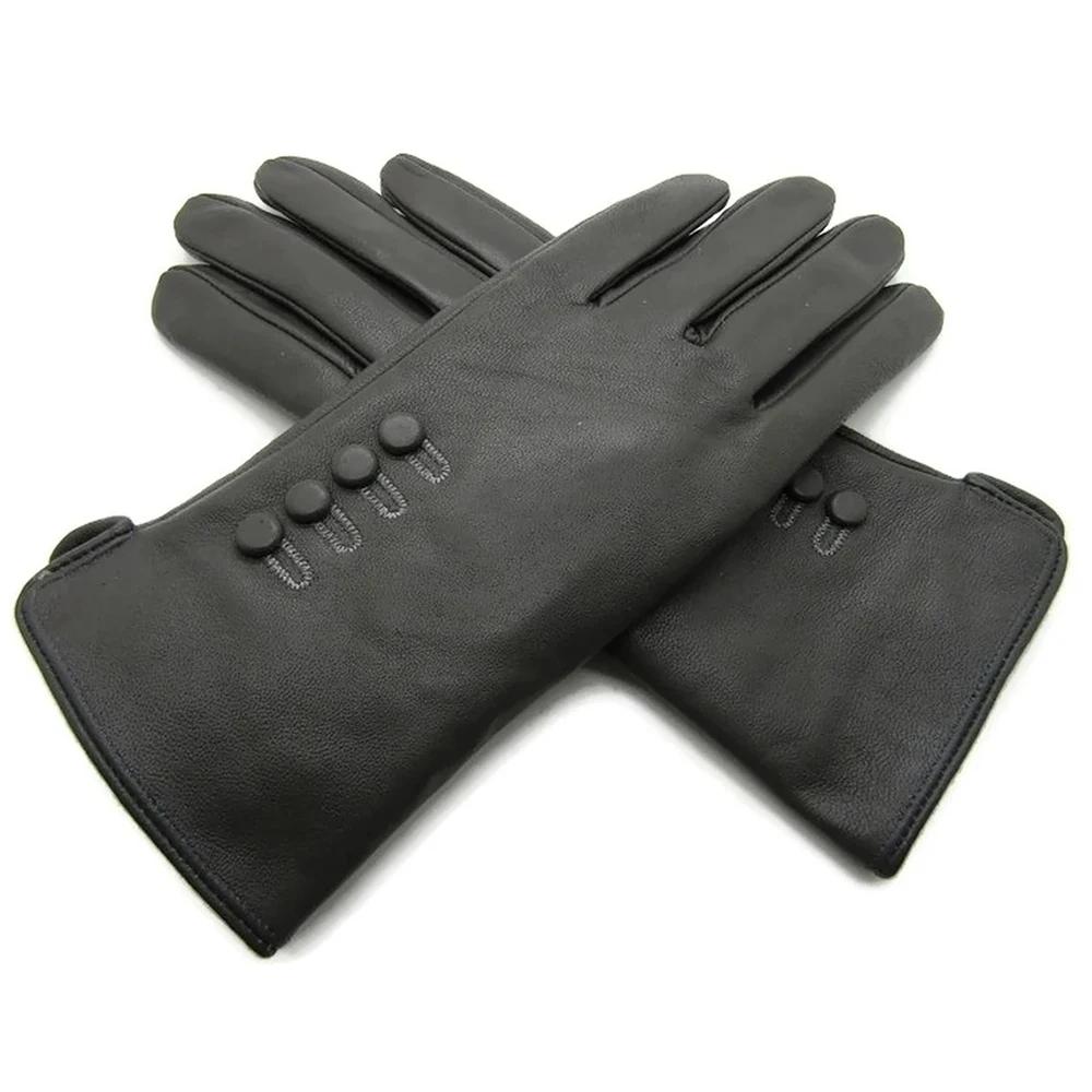 OEM New Arrival Red Black Pure Leather Fashion Driving Dressing Gloves Sheep Skin Leather Dressing Leather Gloves From Pakistan