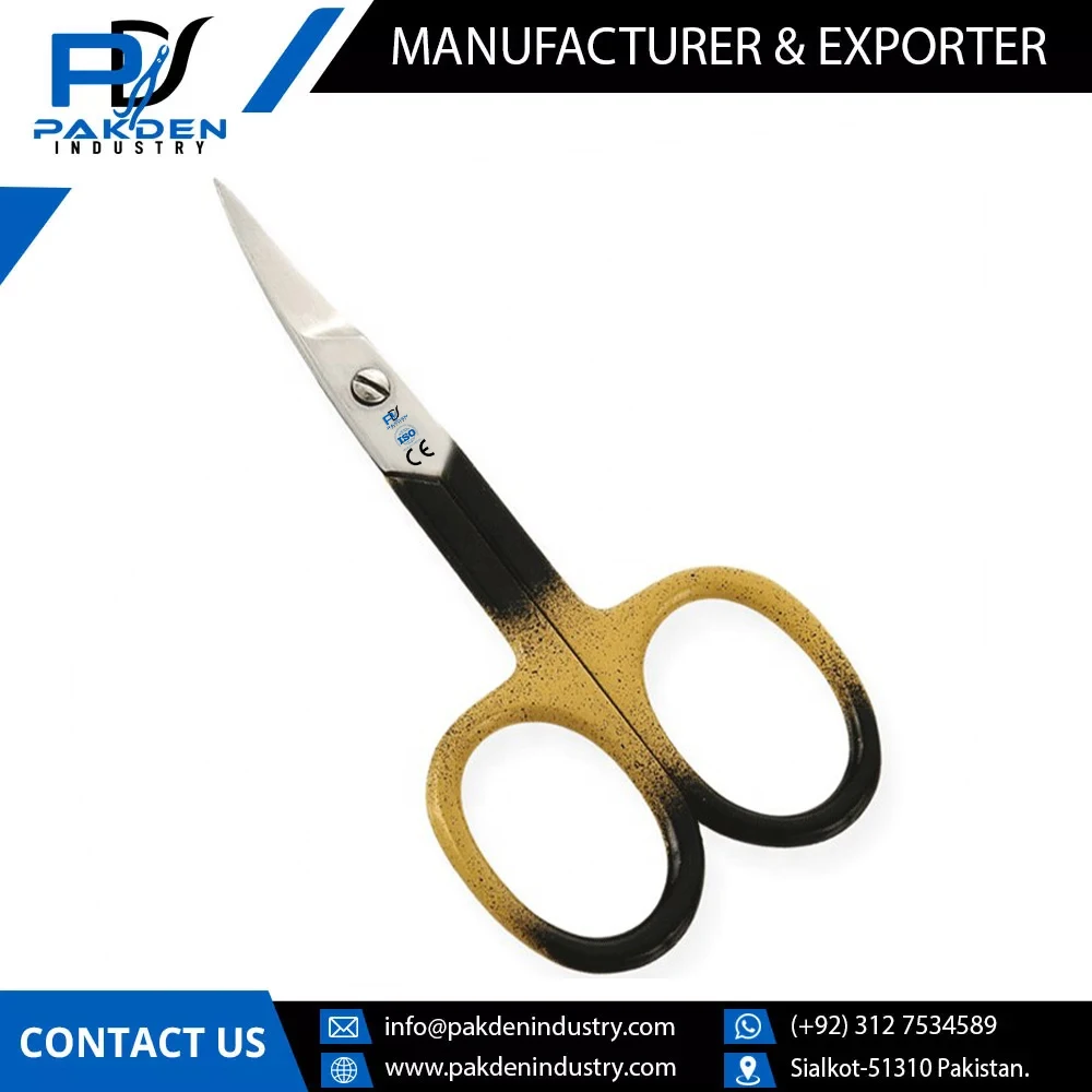 Reasonable Price Pakistan Made German Stainless Steel Nail Scissor Duplex Handle str/cvd / Latest Design Nail Scissor