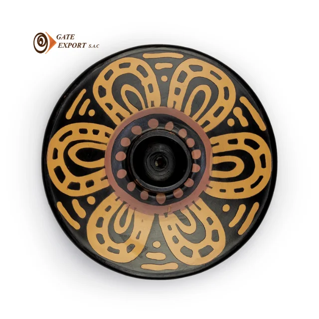 Best 100% Peruvian Clay Handmade by Talented Artisans round Wood Palo Santo Aromatherapy Pack from Peru Agarwood Type