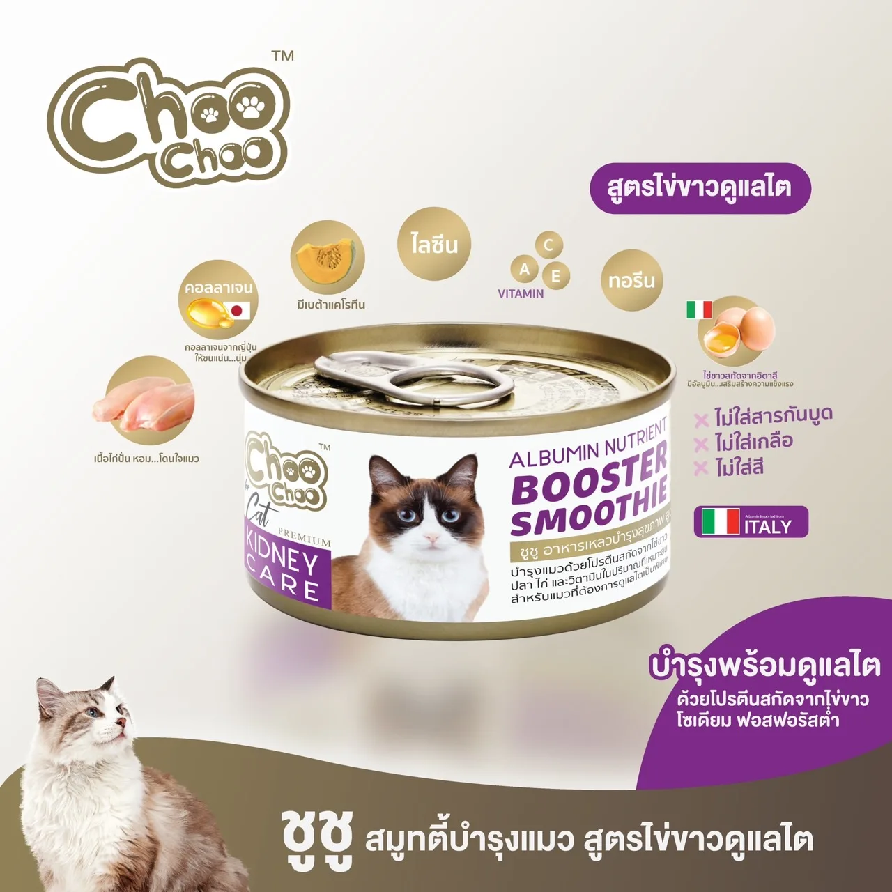 Choo Choo Booster Smoothie White Egg The Great Aroma from Real Chicken Meat and Chicken Soup Intensive Nourishment