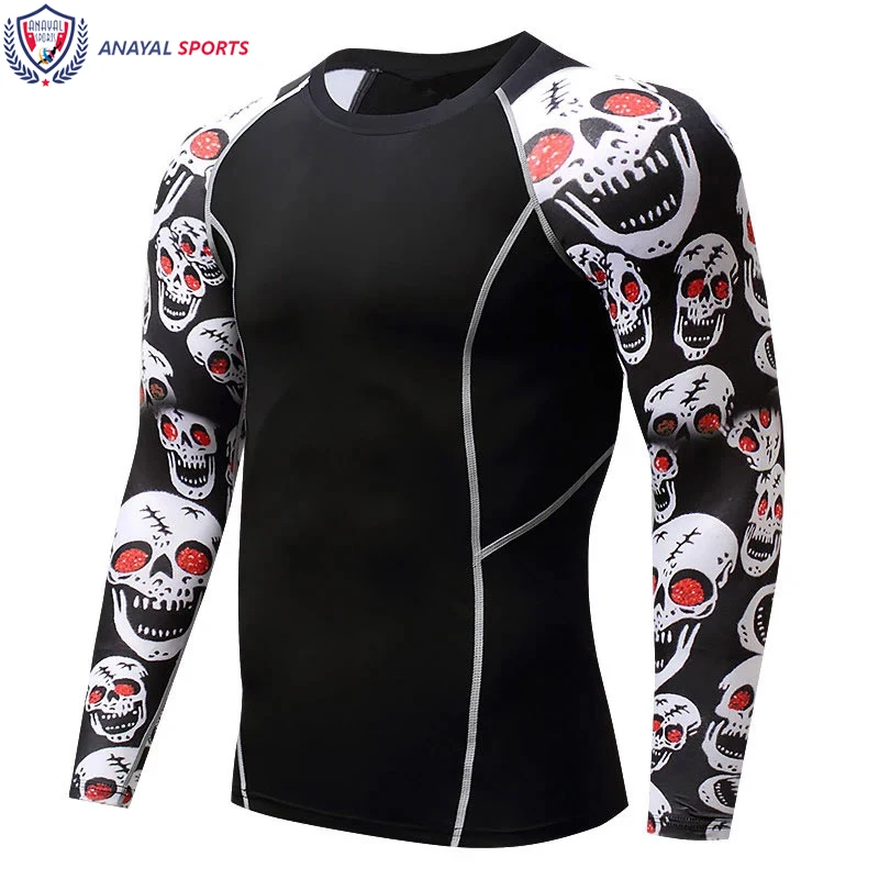 Compression Shirt Quick Drying Men Clothing MMA Fashionable Rash Guard Men 3D Rash Guard BY ANAYAL SPORTS