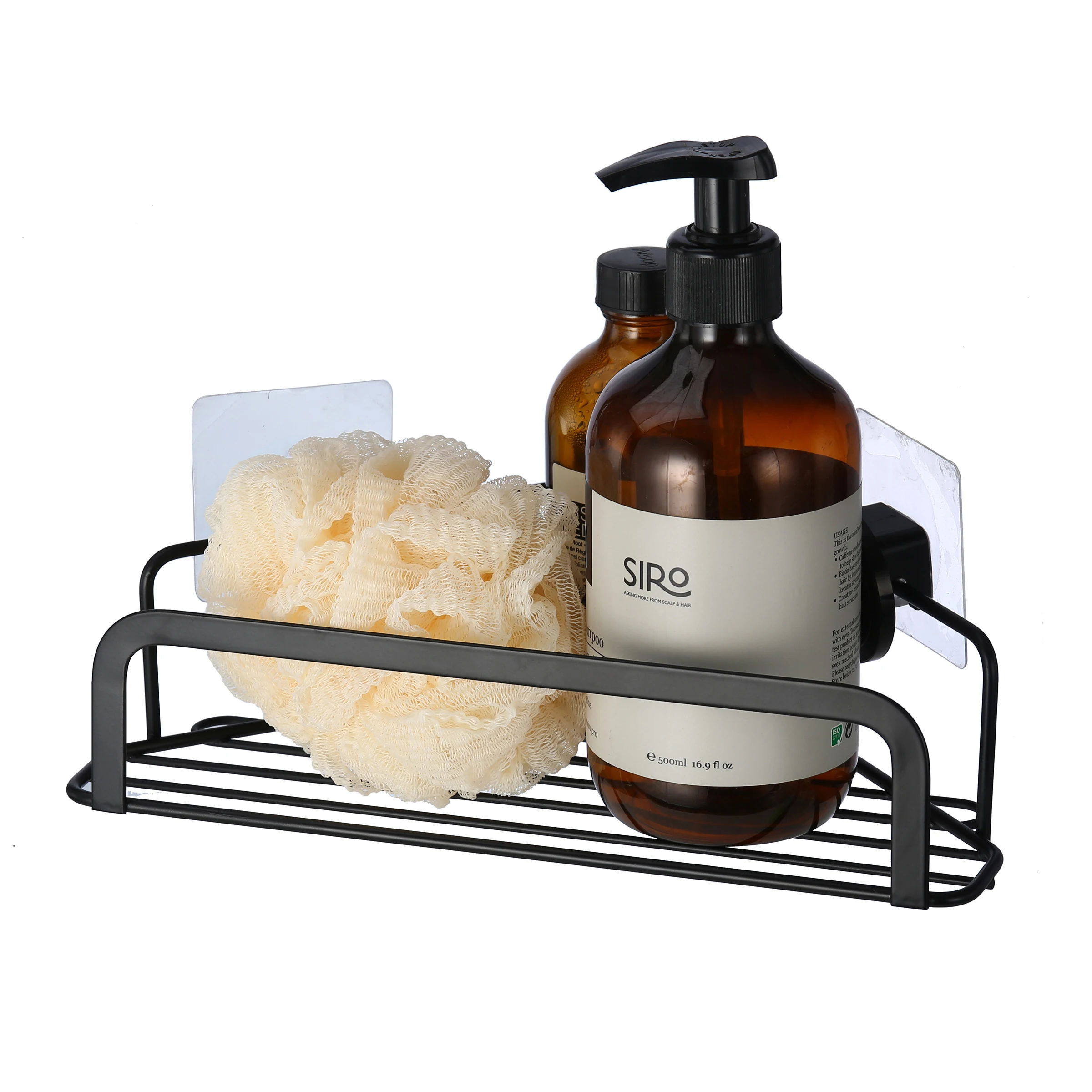 Luna SEC holder adhesive tape corner shower caddy shelf black bathroom accessories