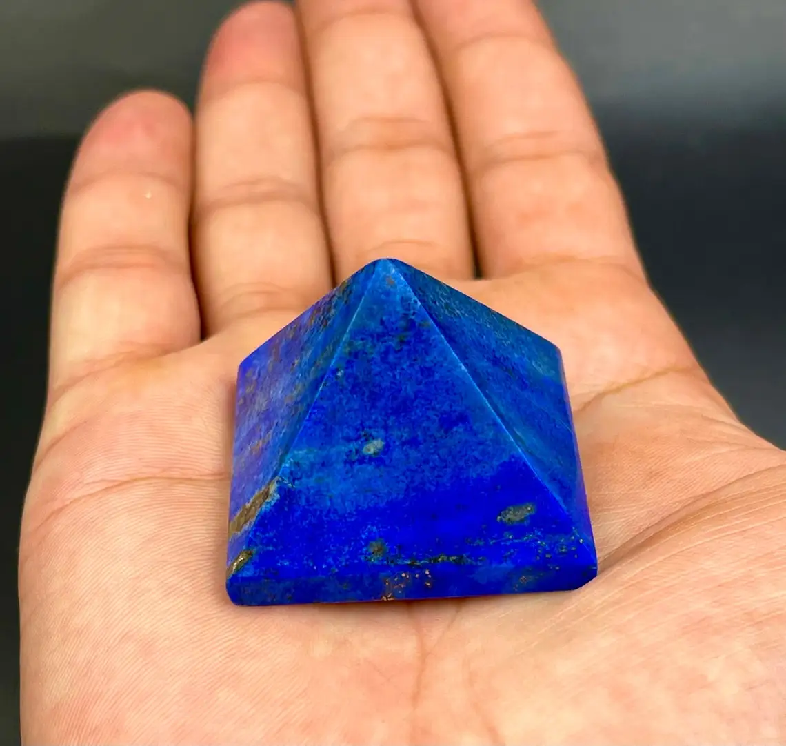 High Quality Customized Crystal Jewelry-Natural Lapis Lazuli Square Pyramid Beaded Necklace and Bracelets for Men and Women