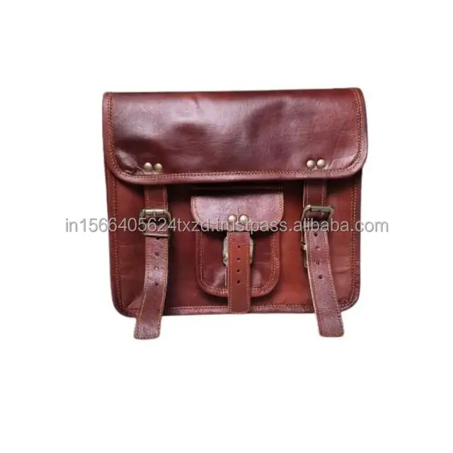 100% Genuine Leather Vintage Premium Designer Body Shoulder Messenger Bag Genuine 100% Leather With Durable Canvas Lining