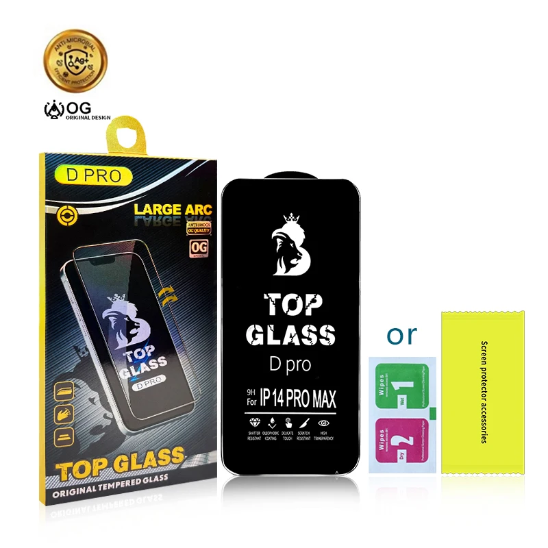 OG Tempered Glass Screen Protector For Iphone 14 13 12 11 Pro Max X Xs Xr 6 7 8 Plus 2.5d Silk Printing 9h Clear Protective Film