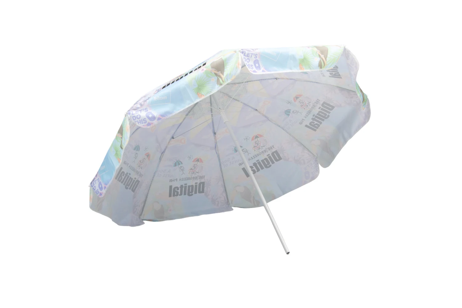 Fittest Quality Beach Portable Tropical Parrots 2.0m Digital Poly Canvas Pattern Wind Inverted Umbrella