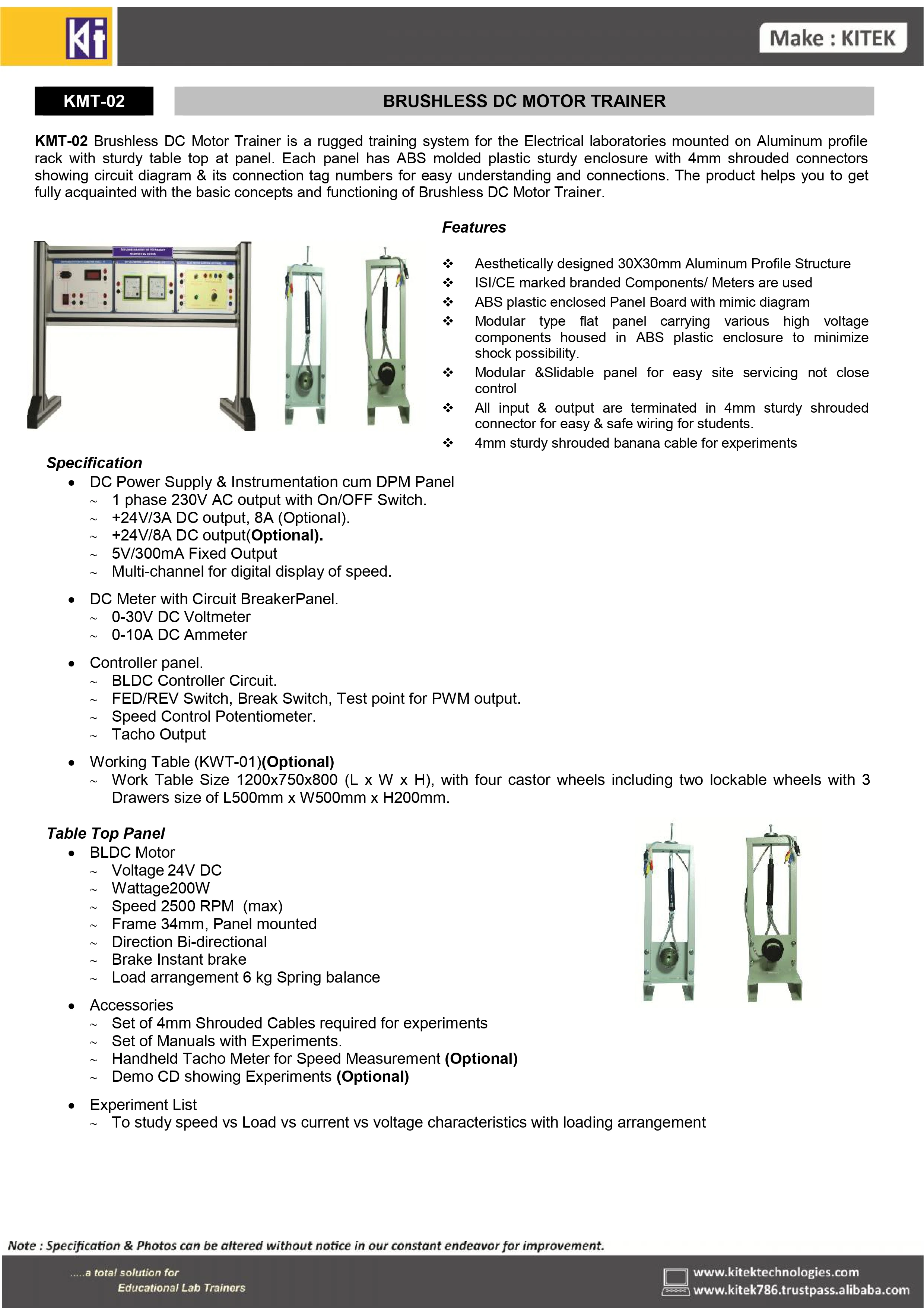 DC Motor Trainer Electrical Machine Educational Teaching Equipment