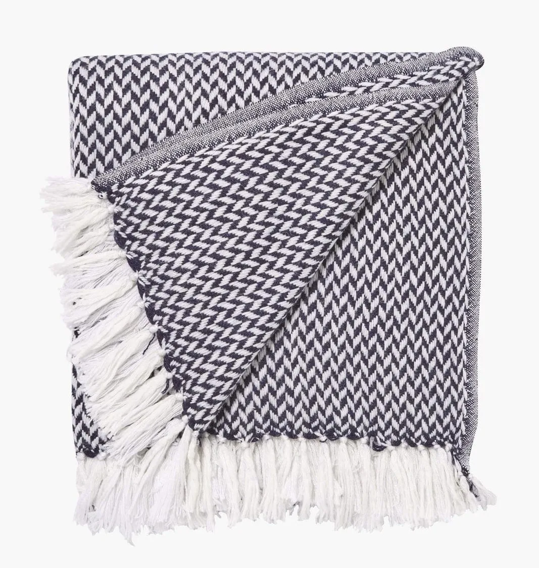 Eco-friendly  Custom Throw Blanket Jacquard 100% Cotton Throw Custom Woven soft throw thread Blanket for decorative
