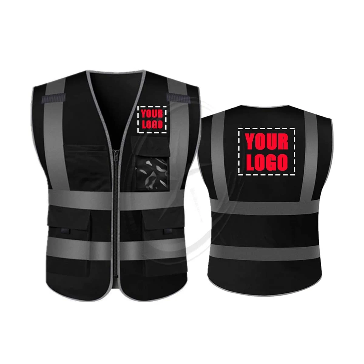 Customized Your Text Logo Reflective motorcycle hi vis,winter,workwear Safety Vest Construction Work Uniform Class 2