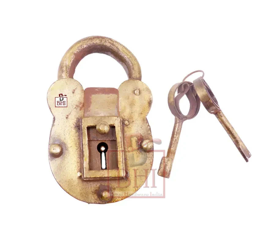 ANCIENT CAST IRON DOOR LOCK WITH 2 KEYS IRON HERITAGE ANTIQUE LOCKS & AND HARDWARE PADLOCKS