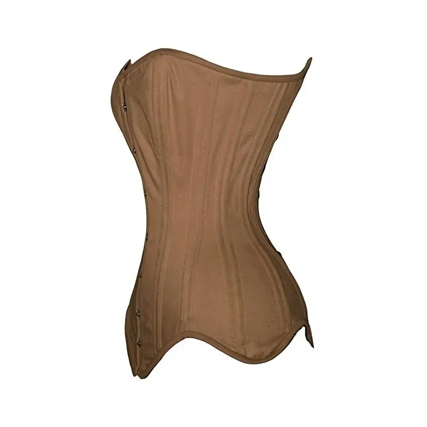 Vintage Gothic Chocolate Brown Corset Victoria Costume Shaper Women Corsets & Bustiers Steel Bones