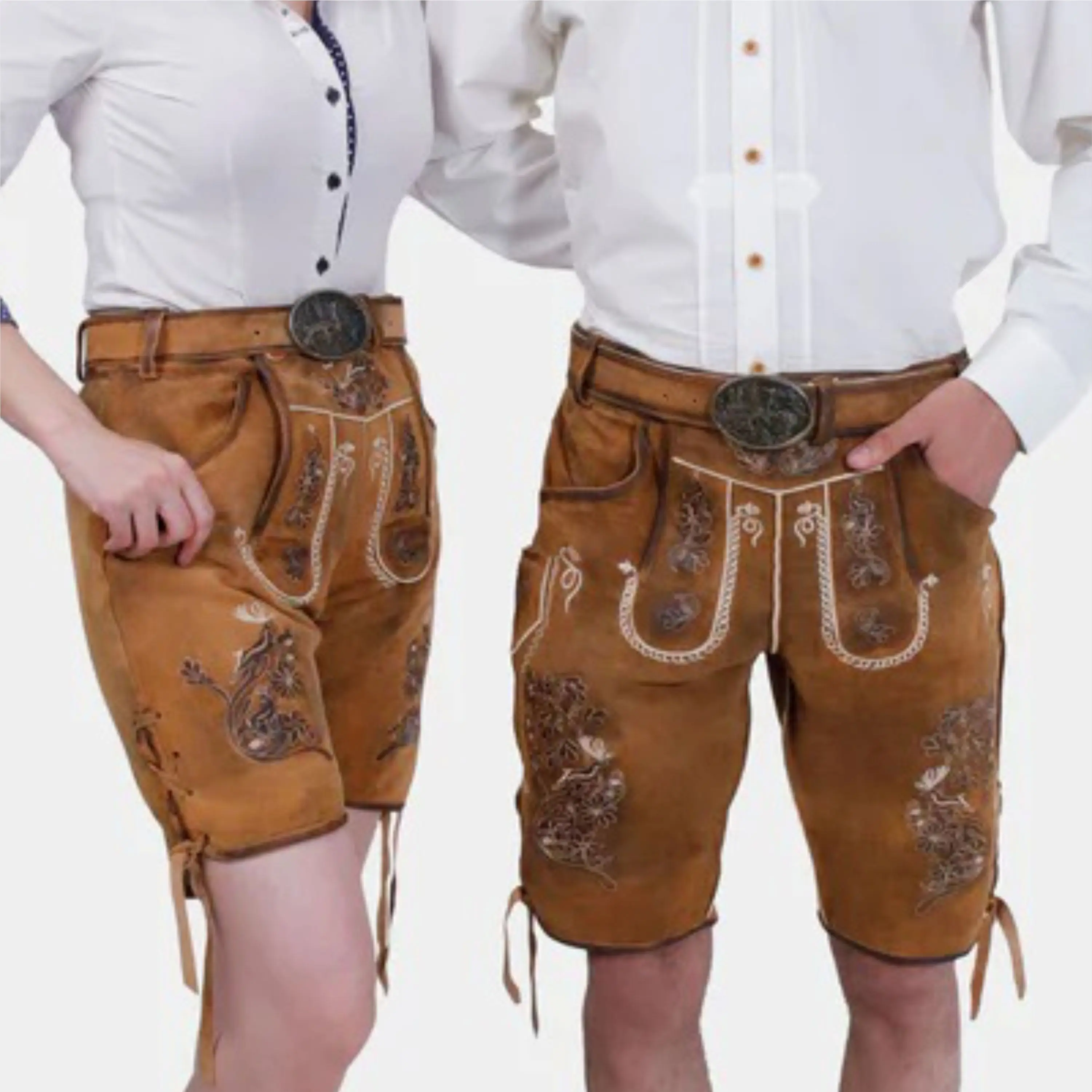 Authentic Bavarian Couple Outfit Custom Lederhosen for Men and Dirndl Dress for Women, Perfect for Oktoberfest and Festivals