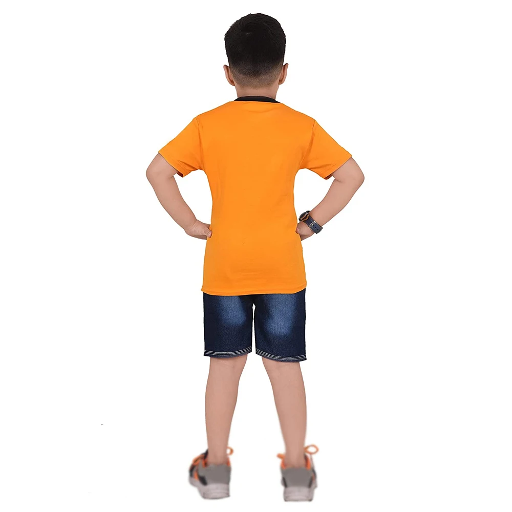 Stylish Kids Fitness T-Shirts Customizable Breathable Quick Dry Cotton Light Knitted O-Neck Crew Design Formal Fashionable Style