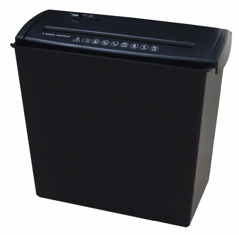5 Sheets A4 Strip Cut Paper Shredder Machine 10 Liter Bin Lift Head 2 Mins Shredding Time S606B