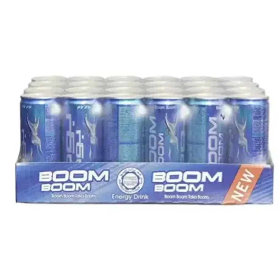 Best Quality Boom Boom Energy Drinks Pack of 24 Bulk Sale Wholesale Supplier Ingredients Water Ginseng Sugar Boxes/Cans/Bottles